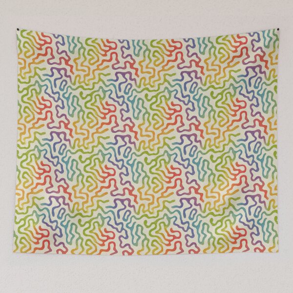 Item preview, Rainbow squiggles pattern designed and sold by MendaciousMina.