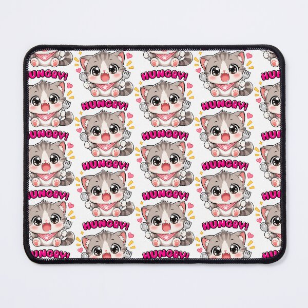 Item preview, Hungry Cat Animal Clipart designed and sold by KJackArtwork.
