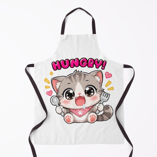 Item preview, Hungry Cat Animal Clipart designed and sold by KJackArtwork.