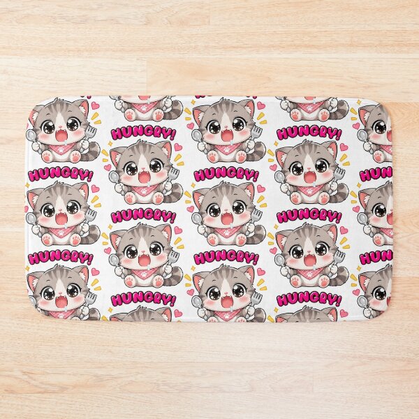 Item preview, Hungry Cat Animal Clipart designed and sold by KJackArtwork.