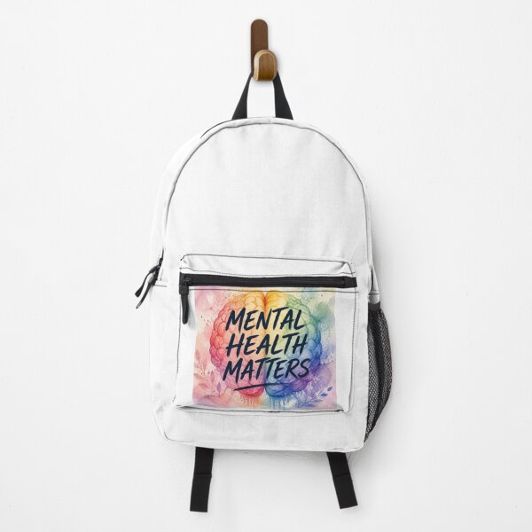 Item preview, Mental Health Matters watercolor rainbow brain awareness gift designed and sold by language-des.