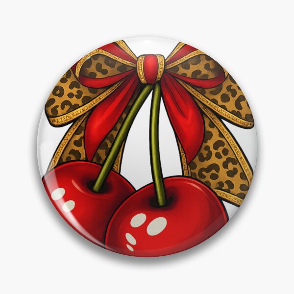 Item preview, Leopard cherry bow designed and sold by KRICKAr.