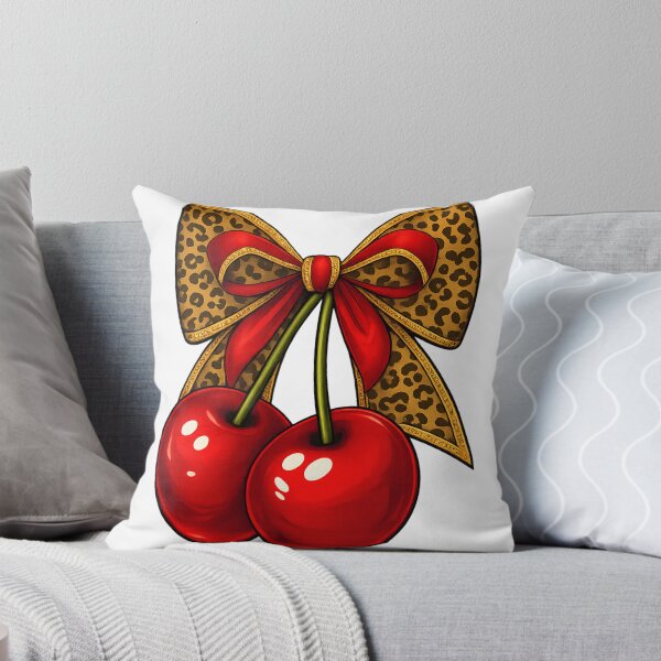 Item preview, Leopard cherry bow designed and sold by KRICKAr.
