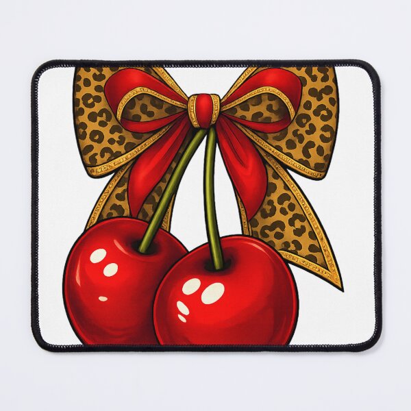 Item preview, Leopard cherry bow designed and sold by KRICKAr.