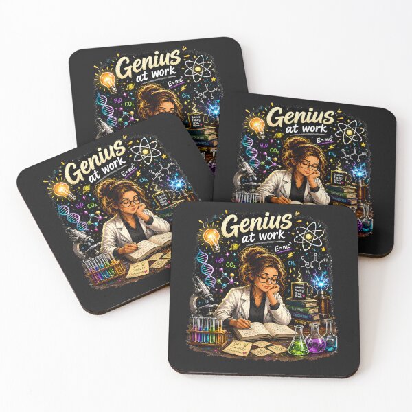 Item preview, Genius At Work Female Scientist Design designed and sold by Genius Geek.