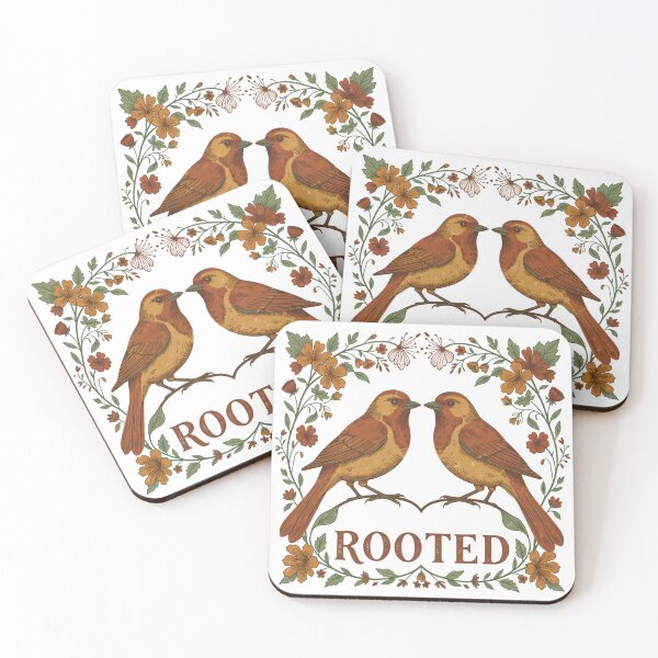 Item preview, Rooted Symmetrical Folk Art Birds designed and sold by ZinouStyles.