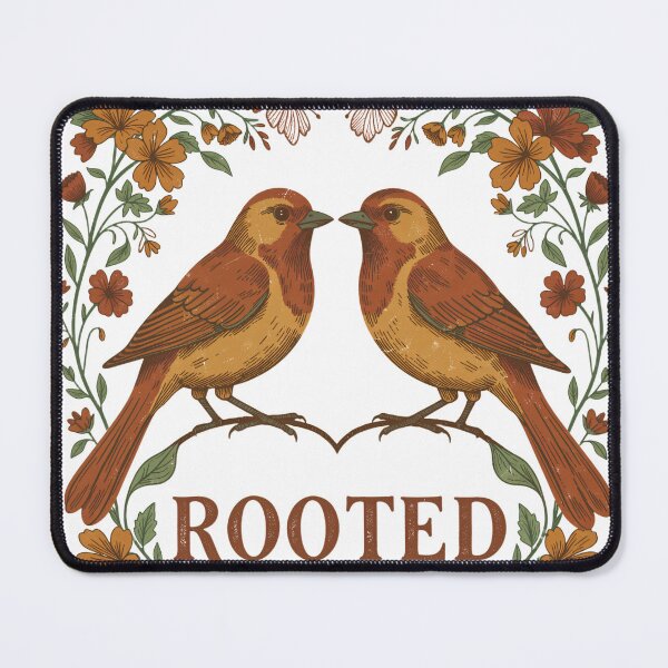 Item preview, Rooted Symmetrical Folk Art Birds designed and sold by ZinouStyles.