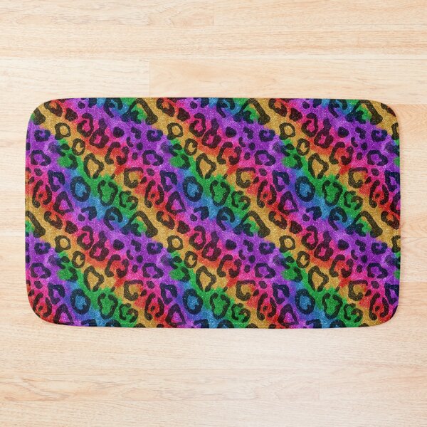 Item preview, Glittery leopard rainbow pattern designed and sold by MendaciousMina.