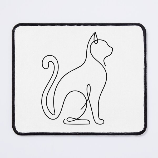 Item preview, Minimalist Cat One Line Drawing – Elegant Line Art Design designed and sold by digital.stickerperso.com.