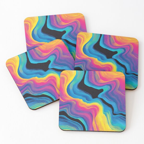 Item preview, Bright Rainbow squiggles pattern designed and sold by MendaciousMina.