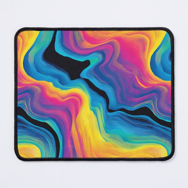 Item preview, Bright Rainbow squiggles pattern designed and sold by MendaciousMina.
