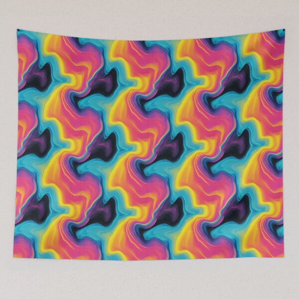 Item preview, Bright Rainbow squiggles pattern designed and sold by MendaciousMina.