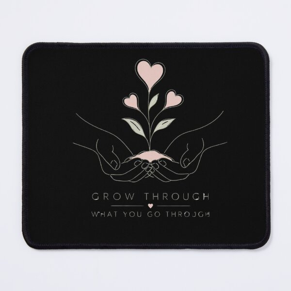 Item preview, Grow Through What You Go Through minimalist plant wellness gift designed and sold by language-des.