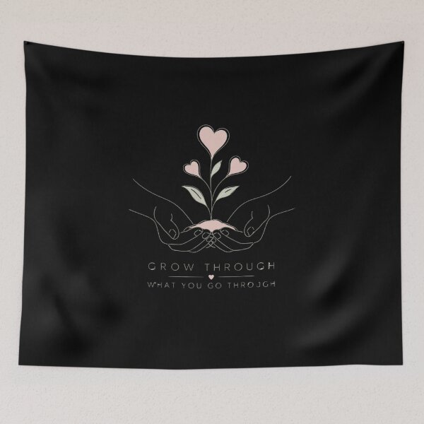 Item preview, Grow Through What You Go Through minimalist plant wellness gift designed and sold by language-des.