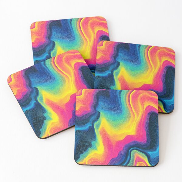 Item preview, Bright Rainbow squiggles pattern designed and sold by MendaciousMina.