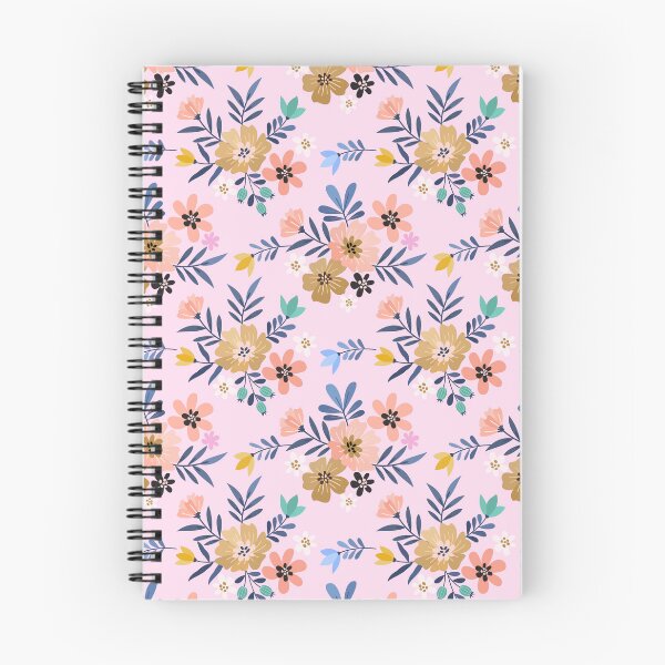 Item preview, Charming Folk Art Floral Pattern - Pastel Pink and Mustard Yellow Botanicals designed and sold by abdallatigle.