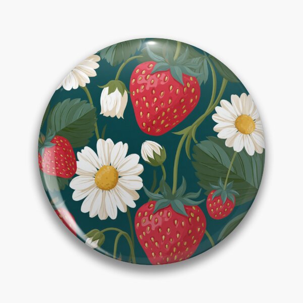 Item preview, Strawberries and blossoms designed and sold by MendaciousMina.