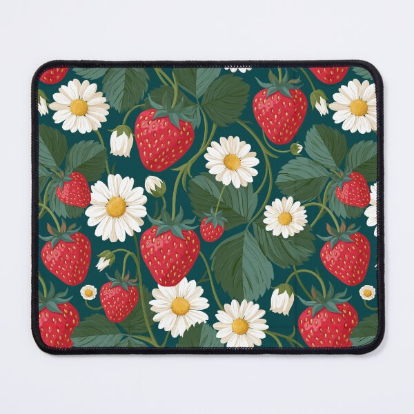 Item preview, Strawberries and blossoms designed and sold by MendaciousMina.