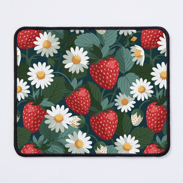 Item preview, Strawberries and blossoms designed and sold by MendaciousMina.