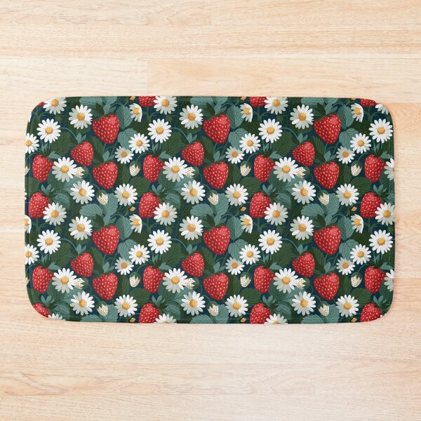 Item preview, Strawberries and blossoms designed and sold by MendaciousMina.
