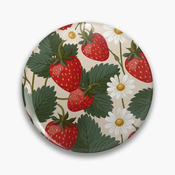 Item preview, Strawberries and blossoms designed and sold by MendaciousMina.