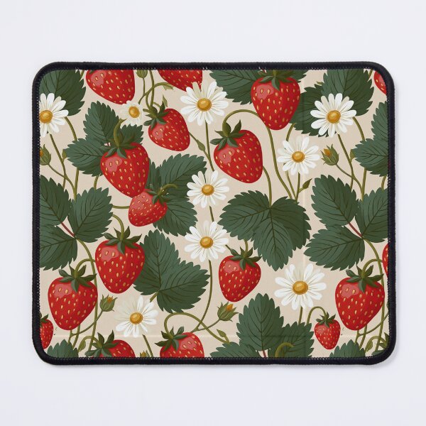 Item preview, Strawberries and blossoms designed and sold by MendaciousMina.