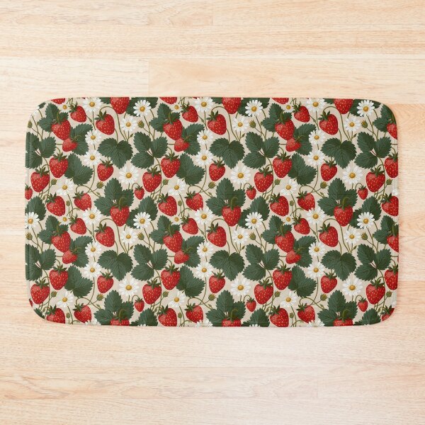 Item preview, Strawberries and blossoms designed and sold by MendaciousMina.