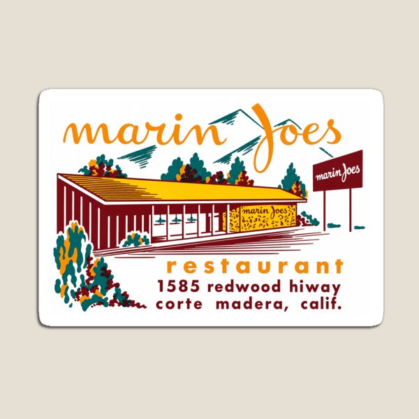 Item preview, Marin Joe's Restaurant – Vintage Corte Madera Advertisement designed and sold by PIXEL POP DESIGNS - Beyond the Norm!.