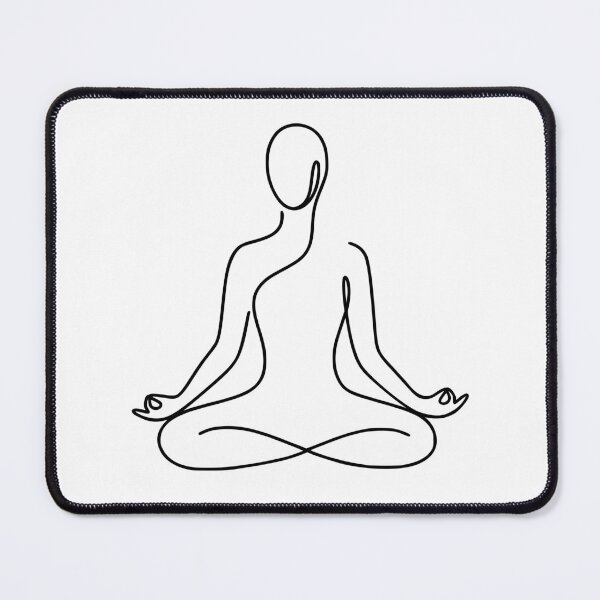 Item preview, Minimalist Meditation Line Art – Yoga and Mindfulness Design designed and sold by digital.stickerperso.com.