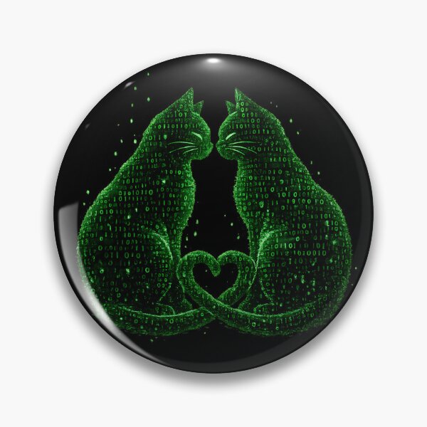 Item preview, Binary Cats – Green Edition designed and sold by Kicor.