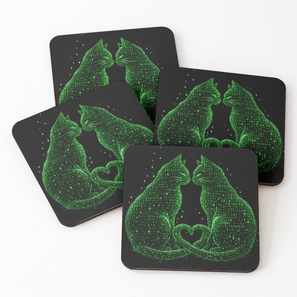 Item preview, Binary Cats – Green Edition designed and sold by Kicor.