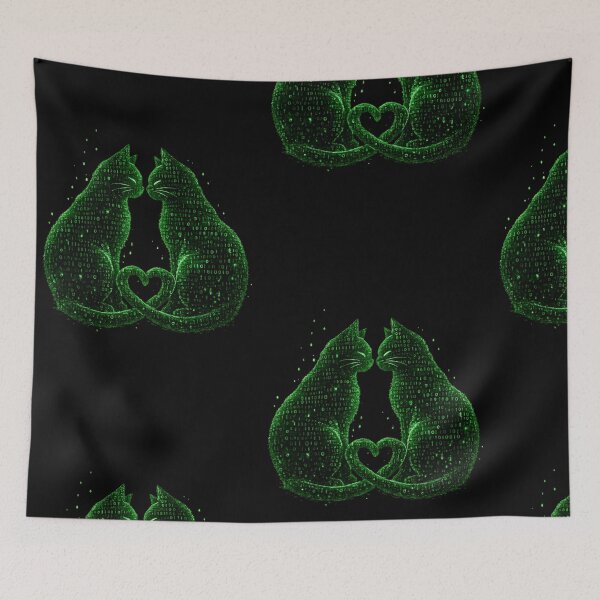 Item preview, Binary Cats – Green Edition designed and sold by Kicor.