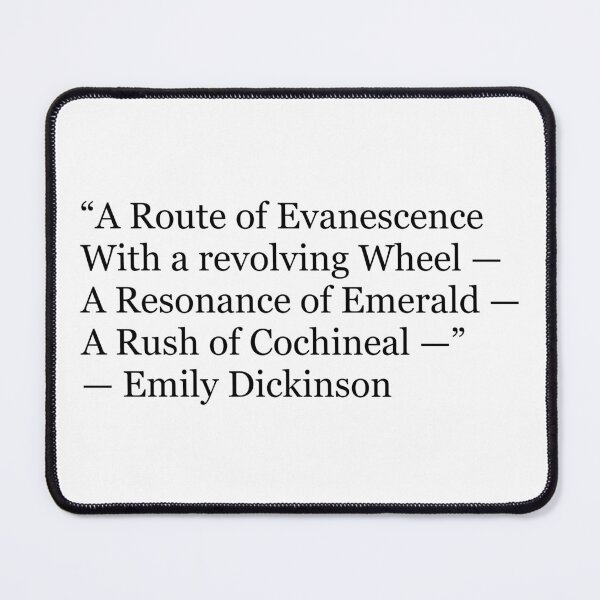 Item preview, A Route of Evanescence | Emily Dickinson Hummingbird Poetry Quote designed and sold by The Prose Atelier.