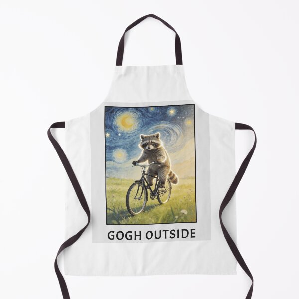 Item preview, Gogh Outside Raccoon Pedaling Starry Early Night designed and sold by StuckOnTees.