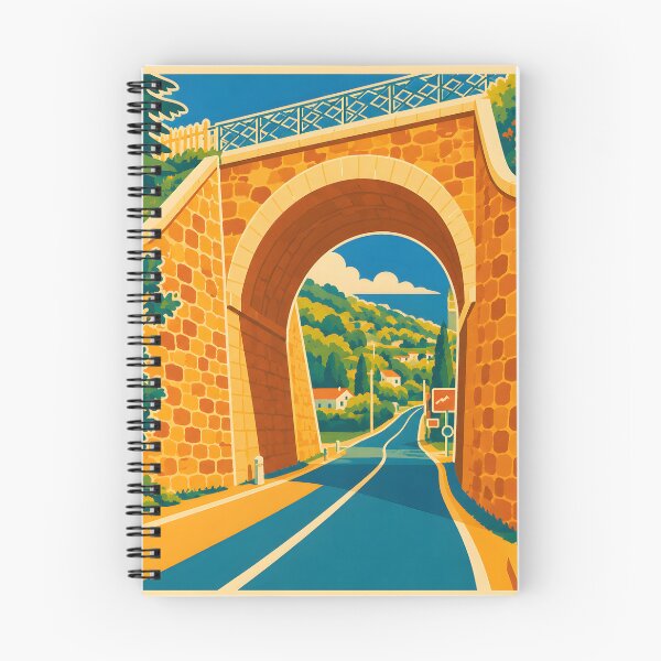Item preview, Cévennes Stone Arch – Vintage Southern France Travel Poster designed and sold by White-Camel.