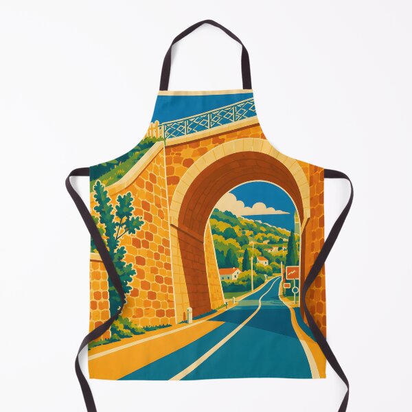 Item preview, Cévennes Stone Arch – Vintage Southern France Travel Poster designed and sold by White-Camel.