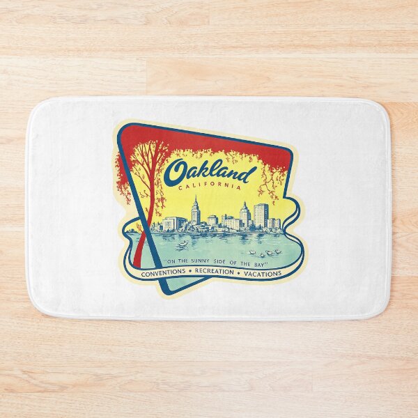 Item preview, Vintage Oakland California Travel Poster – Sunny Side of the Bay designed and sold by PIXEL POP DESIGNS - Beyond the Norm!.