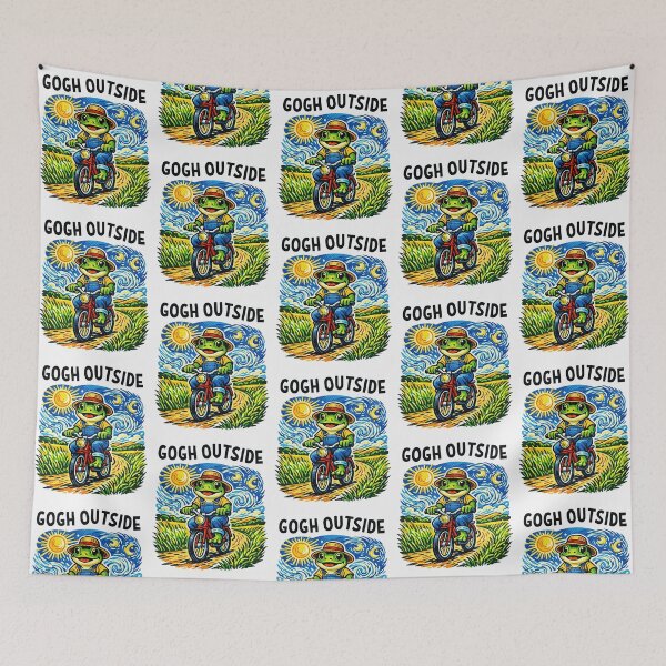 Item preview, Cute Frog Gogh Outside Starry Night Pop Art designed and sold by StuckOnTees.