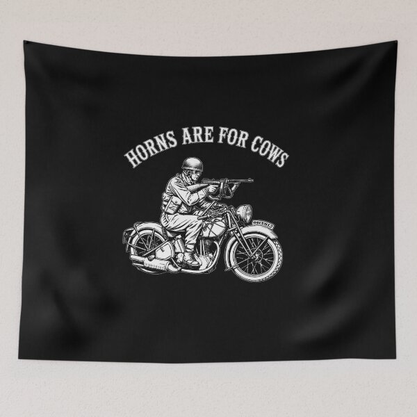 Item preview, Bikers Rules: Horns Are For Cows designed and sold by Larry Oates.
