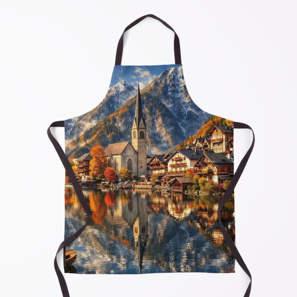 Item preview, Autumn Lake Village with Church designed and sold by Pioneer Spirit Market.