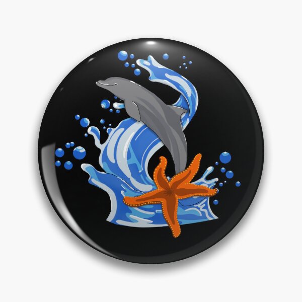 Item preview, Pegatina Dolphin Splash designed and sold by HollysPalette.