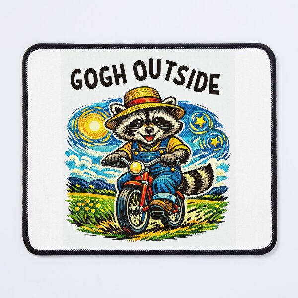 Item preview, Gogh Outside Raccoon Adventures Starry Night designed and sold by StuckOnTees.