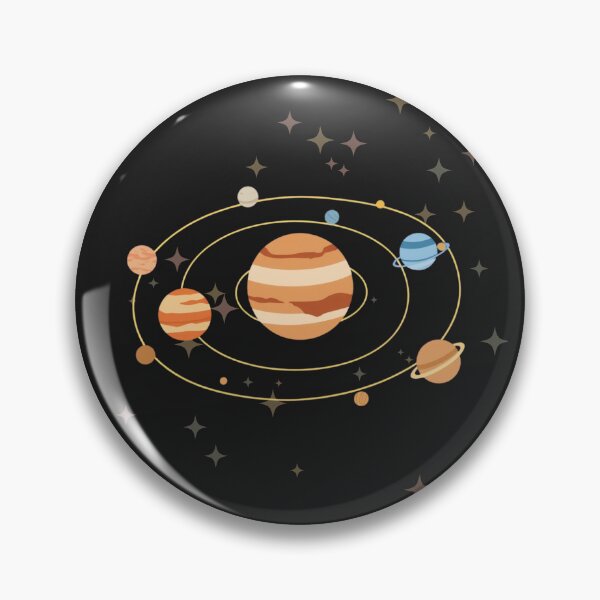 Item preview, Solar System Planets in Orbit | Retro Celestial Space Art Print & Sticker designed and sold by Olive Thread Co..
