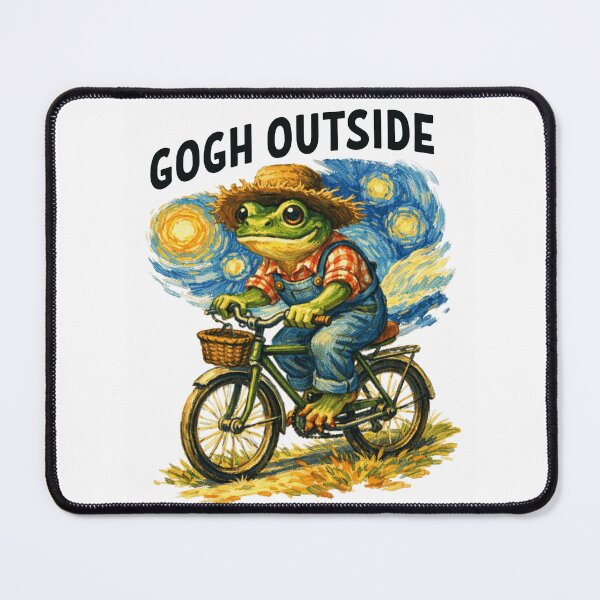 Item preview, Gogh Outside Ride a Bike Swirling Starry Sky designed and sold by StuckOnTees.