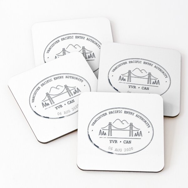 Item preview, Vancouver Mid‑Century Passport Stamp Retro Travel Sticker designed and sold by stickercuffs.