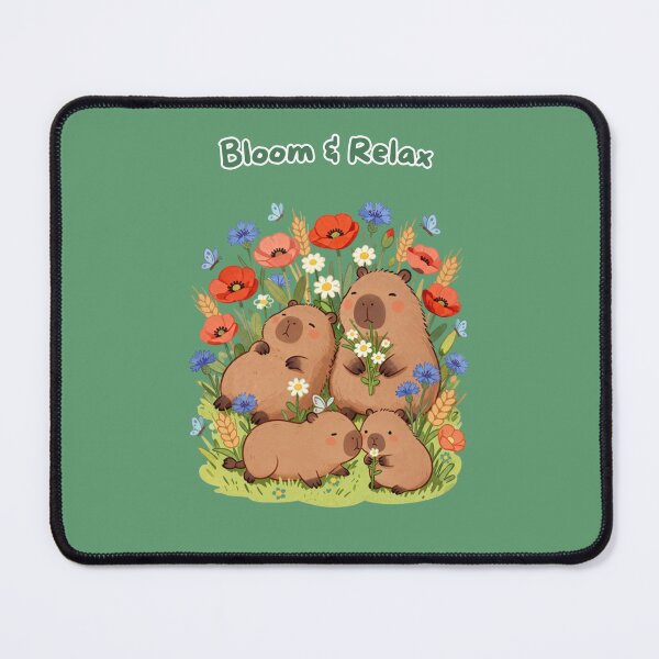 Item preview, Bloom & Relax – Capybara Family in Wildflowers designed and sold by BCapybara.