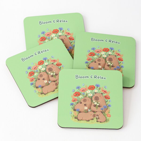 Item preview, Bloom & Relax – Capybara Family in Wildflowers designed and sold by BCapybara.