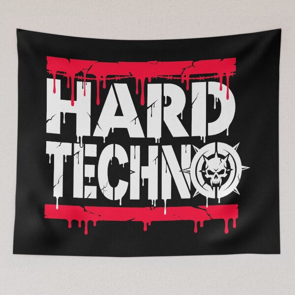 Item preview, Hard Techno Bloody Skull Underground Rave designed and sold by SPAZE-Typo.