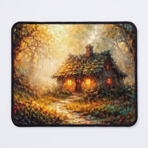 Item preview, Cozy Forest Cottage at Sunset designed and sold by Pioneer Spirit Market.