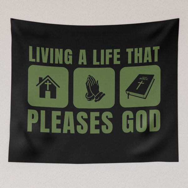 Item preview, Living a Life That Pleases God - Christian Faith - Green Design designed and sold by MoriaStore.